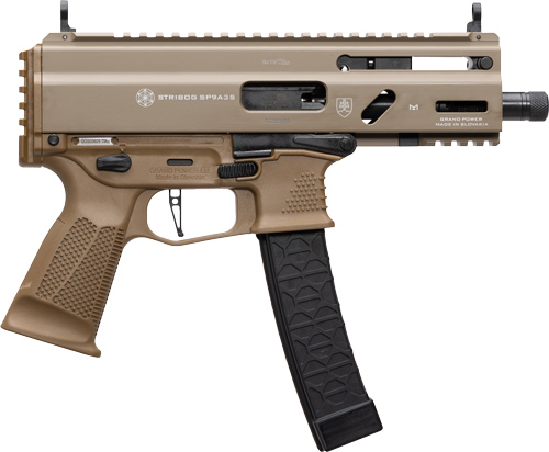GRAND POWER Stribog SP9A3S 9mm – 5″ BBL 30 RD MAG FDE Semi-Auto Pistol