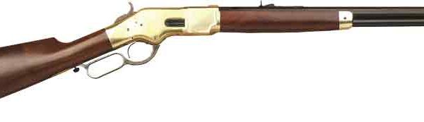 CIMARRON 1866 YELLOWBOY 38SP – 20″ OCTAGON BRASS/BLUED WALNUT