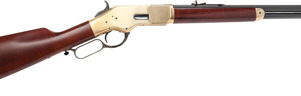 CIMARRON 1866 YELLOWBOY 38SP – 24″ OCTAGON BRASS/BLUED WALNUT