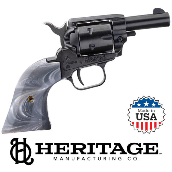 Heritage Mfg Barkeep 22LR 2 inch barrel 6 Round Black with Grey Pearl Grips