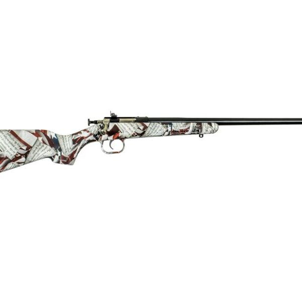 Crickett .22 LR Single Shot Bolt-Action 16.1″ Blued Youth Rifle Amendment Camo