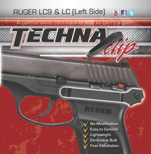 Techna Clip Ruger LC9/LC380 Retention Belt Clip Left-Hand