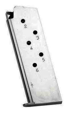 MEC-GAR MAGAZINE 1911 OFFICERS – 45ACP 6RD NICKEL
