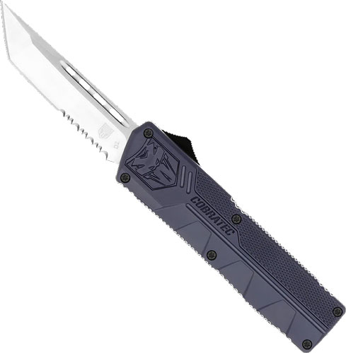 COBRATEC LIGHTWEIGHT OTF – NYPD BLUE 3.25″ TANTO SERRATED
