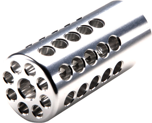 TACSOL COMPENSATOR 1″ 22LR – 1/2X28 TPI SILVER