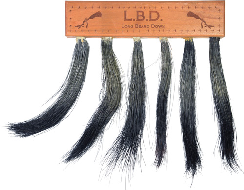 PITTMAN GAME CALLS LONG BEARD – DOWN MULTI TURKEY BEARD MOUNT