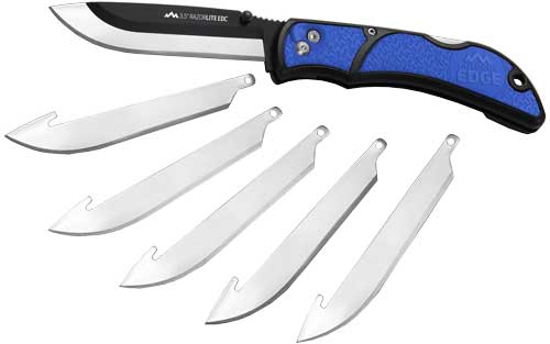 OUTDOOR EDGE 3.5″ RAZOR LITE – EDC FOLDER BLUE W/6 BLADES