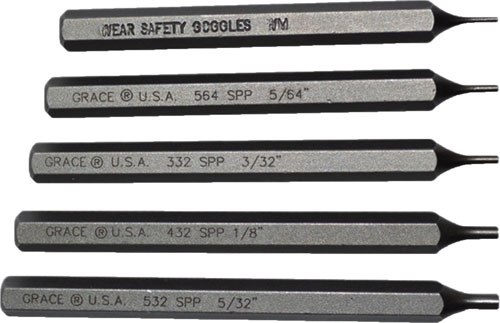 GRACE USA STARTER SHORT PIN – PUNCH SET STEEL 5PC
