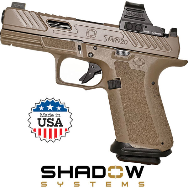Shadow Systems MR920 Elite Slide 9MM 4 inch barrel 15 Round Flat Dark Earth