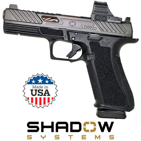 Shadow Systems DR920 Elite Slide 9MM 4 inch barrel 17 Round Black w/Night