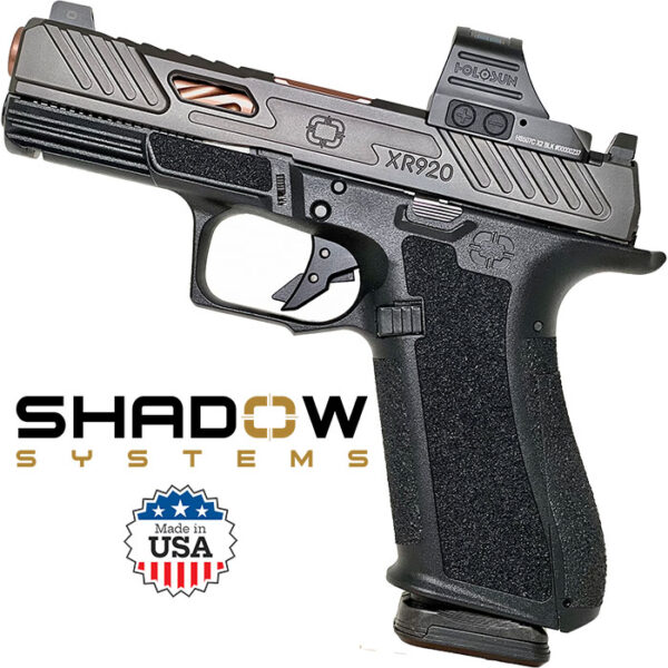 Shadow Systems XR920 Elite Slide 9MM 4 inch barrel 17 Round Black Night
