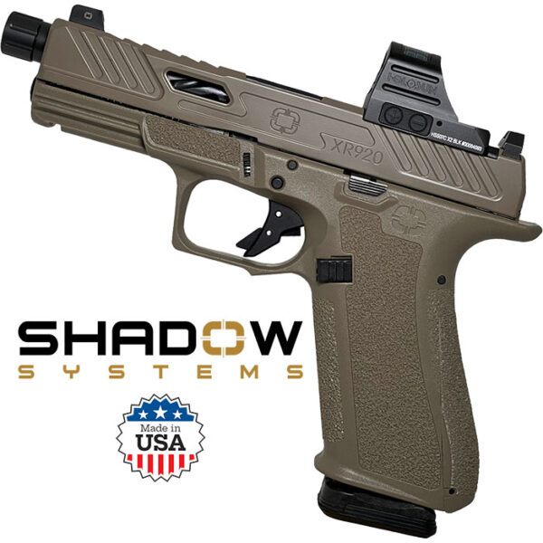Shadow Systems XR920 Elite Slide 9MM 4 inch 17 Round FDE Night Sights with