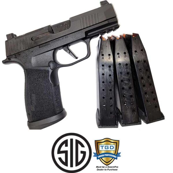 Sig Sauer P365XCA Macro 9MM 3.7 inch barrel 17 Round in Black with Suppressor