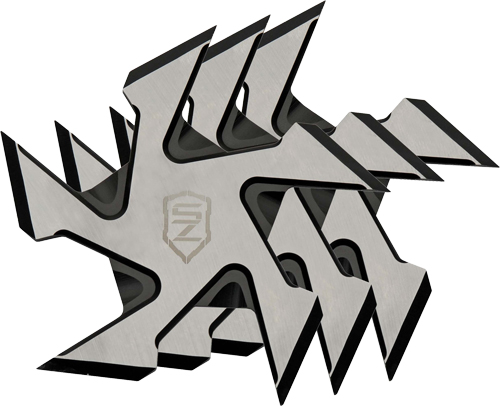 SZCO SIERRA ZULU 4″ BUZZSAW – THROWING STAR SET 3PACK W/SHTH
