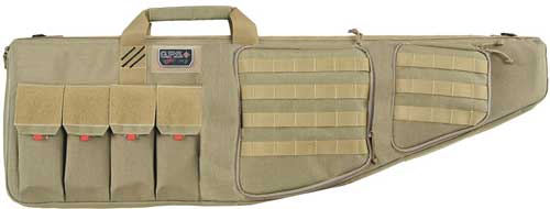 GPS Tactical AR Case, 42″, Tan, External Handgun Pocket