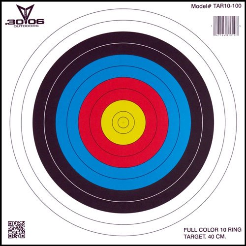 30-06 OUTDOORS PAPER TARGET – ARCHERY 10-RING 17″X17″ 100CT