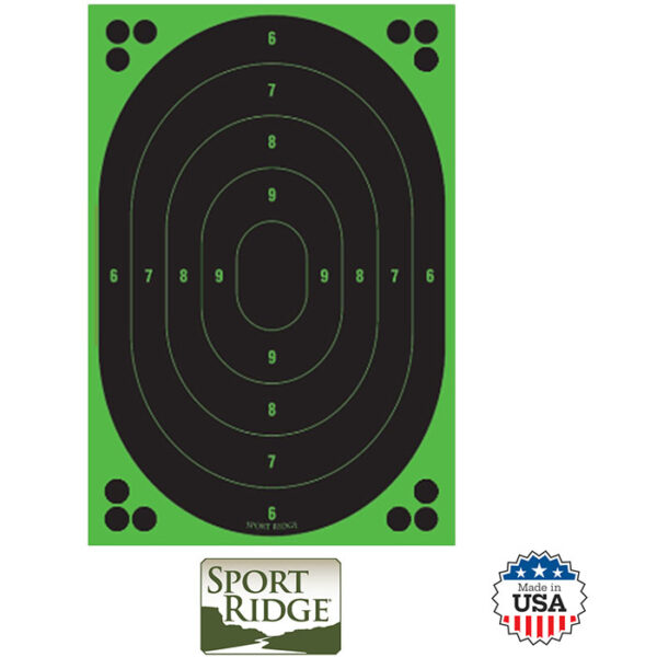 Reactive Target Oval 12.5×18.5 inch 5 Pack Black