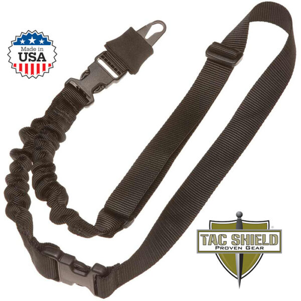 Shock Sling Single Point with Double ERB Black 1 1/4in