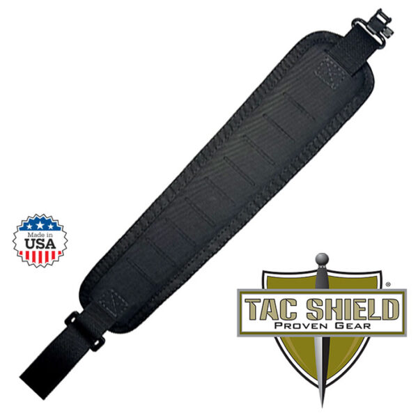 Precision Rifle Sling 1.25 inch Tac Grip Padded with Stud Quick Detach Swivels B