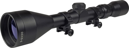 TRUGLO SCOPE BUCKLINE 3-9X50MM – BDC BLACK W/WEAVER RINGS