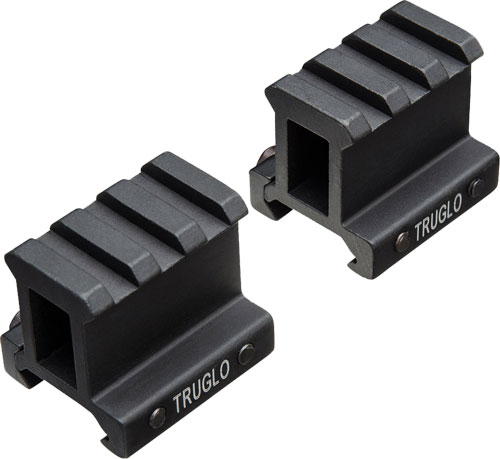 TRUGLO 2-PIECE PICATINNY RISER – MOUNT 1″ RISE 1.36″ LENGTH