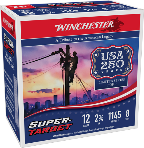 WINCHESTER TARGET 12GA 2.75″ – 1-1/8OZ #8 1145FPS 250RD CASE