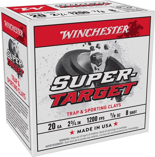 WINCHESTER TARGET 20GA 2.75″ – 7/8OZ #8 250RD CASE