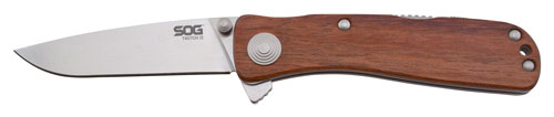 SOG KNIFE TWITCH II – SATIN POLISH WOOD HANDLE