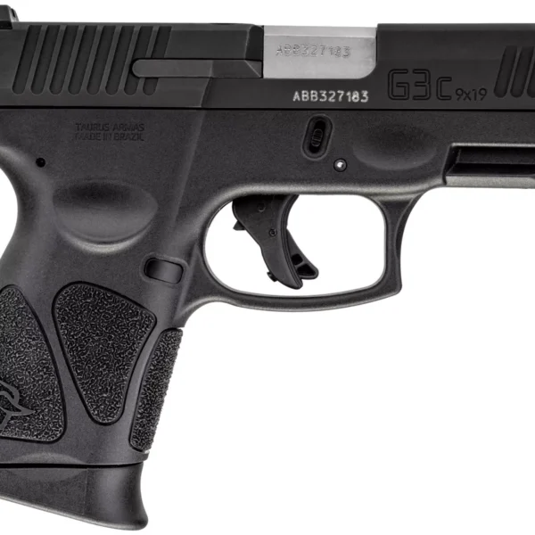 Taurus G3C 9mm Striker-Fired Compact Pistol 3.26″ 12-Round Black