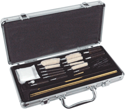 Hoppes Deluxe Gun Cleaning Kit Brass Rod Multi-Piece Aluminum Box