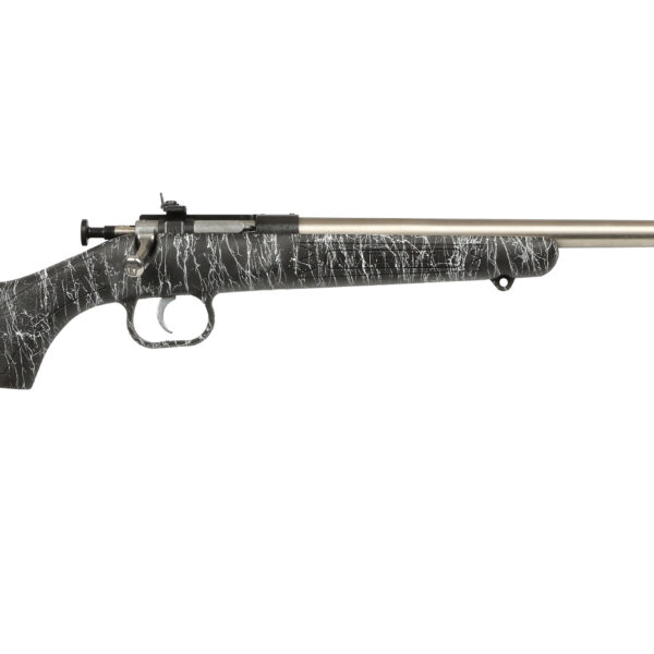 Crickett .22 LR Single Shot Bolt-Action 16.1″ Stainless Youth Rifle Black