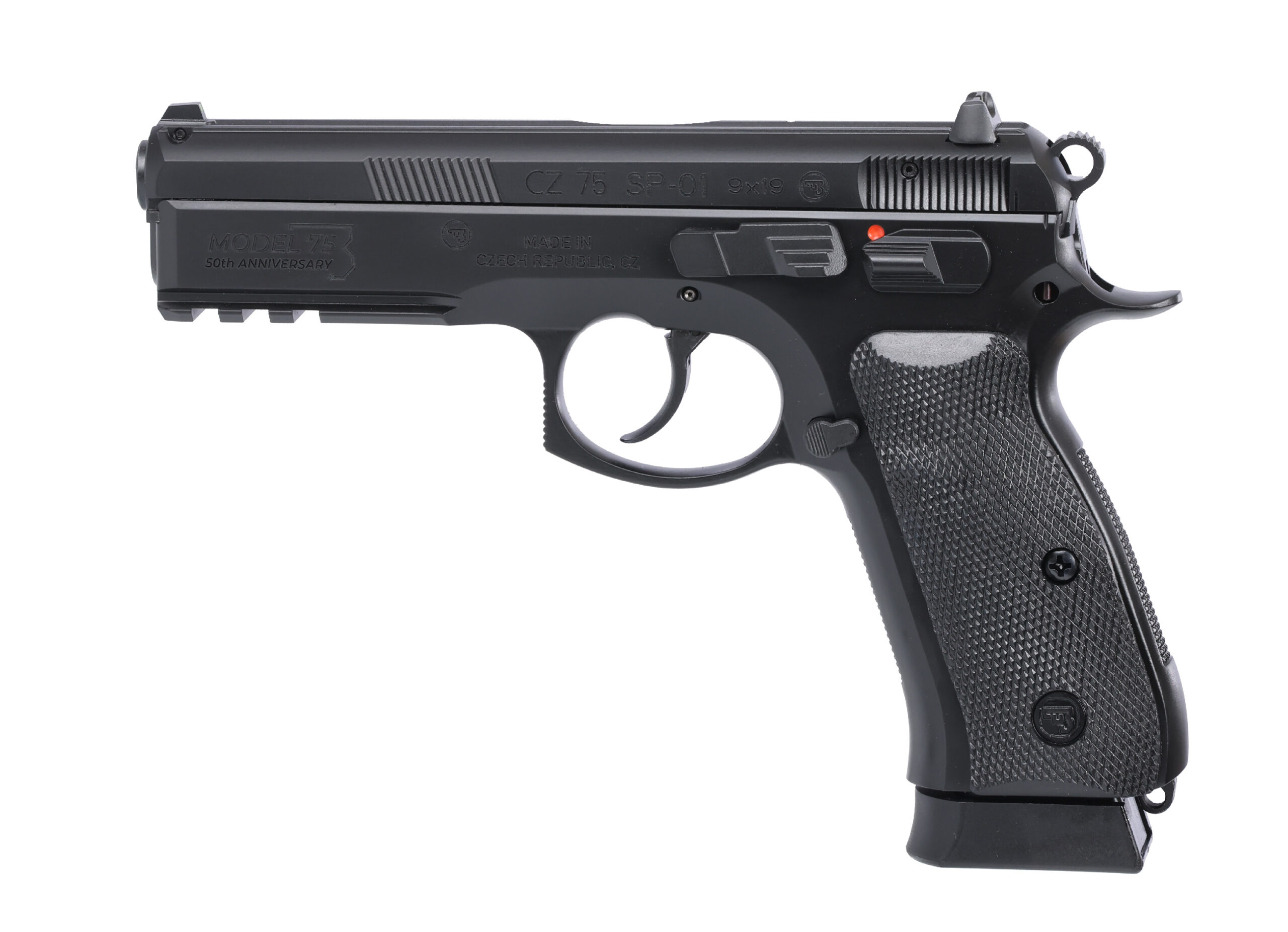 CZ 75 SP-01 50th Anniversary 9mm DA/SA Pistol 4.6" Black 19rd