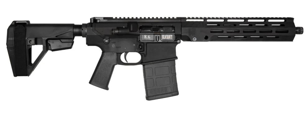 Diamondback DB15 8.6 Blackout Semi-Auto Pistol 12" M-LOK Brace