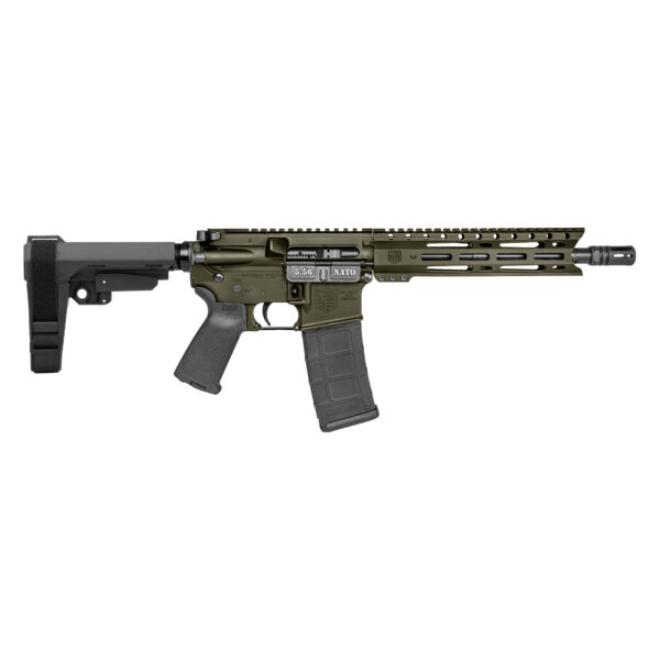 Diamondback DB-15 AR Pistol 5.56mm OD Green — 10″ Barrel, SBA3 Brace, 30-Round