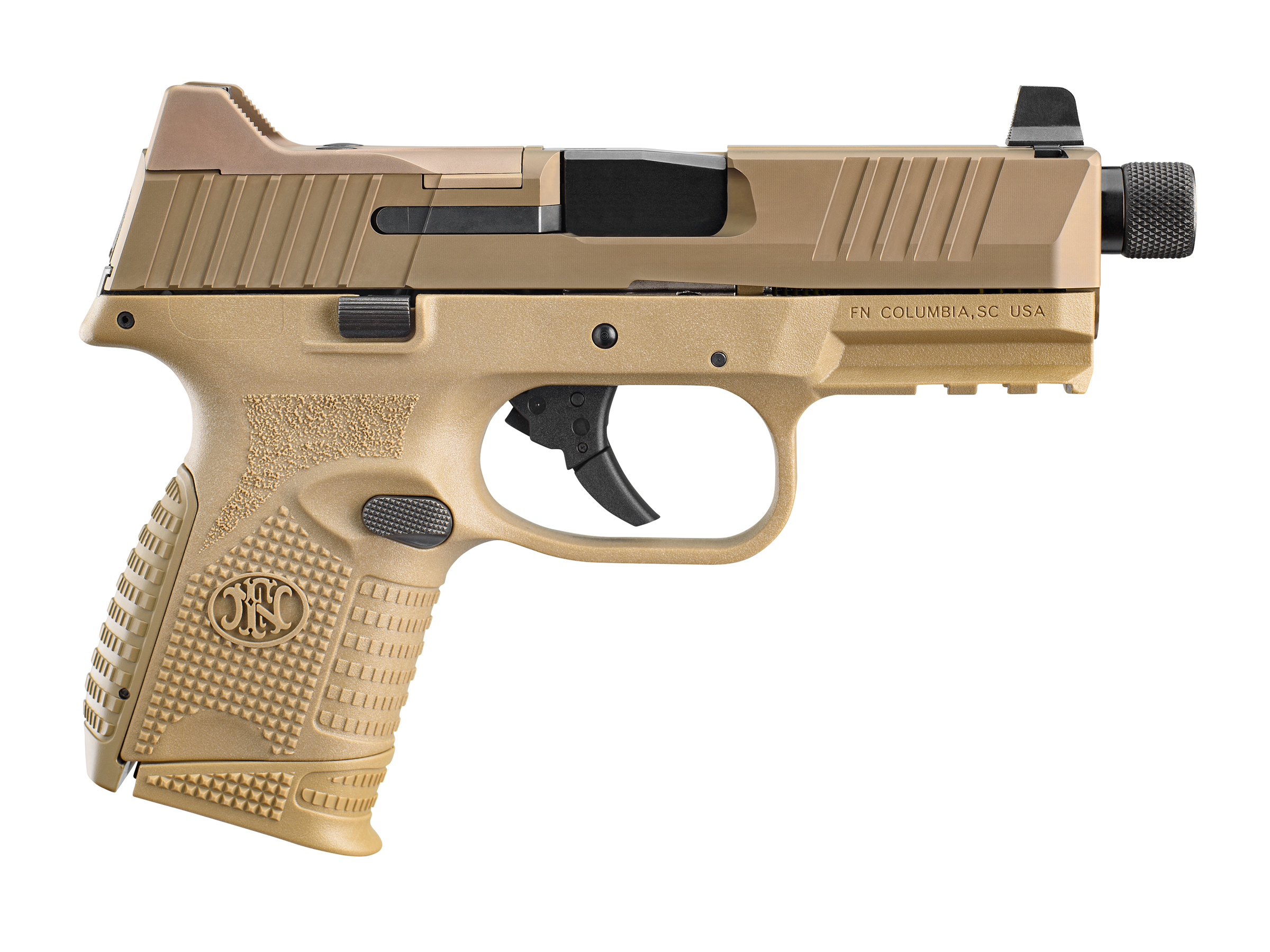 FN America 509c Tact 9mm 9mm Luger Flat Dark Earth Semi-auto Pistol