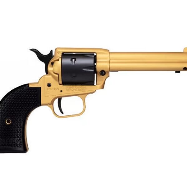 Heritage Rough Rider .22 LR SA Revolver 4.75″ 6-Round Gold PVD