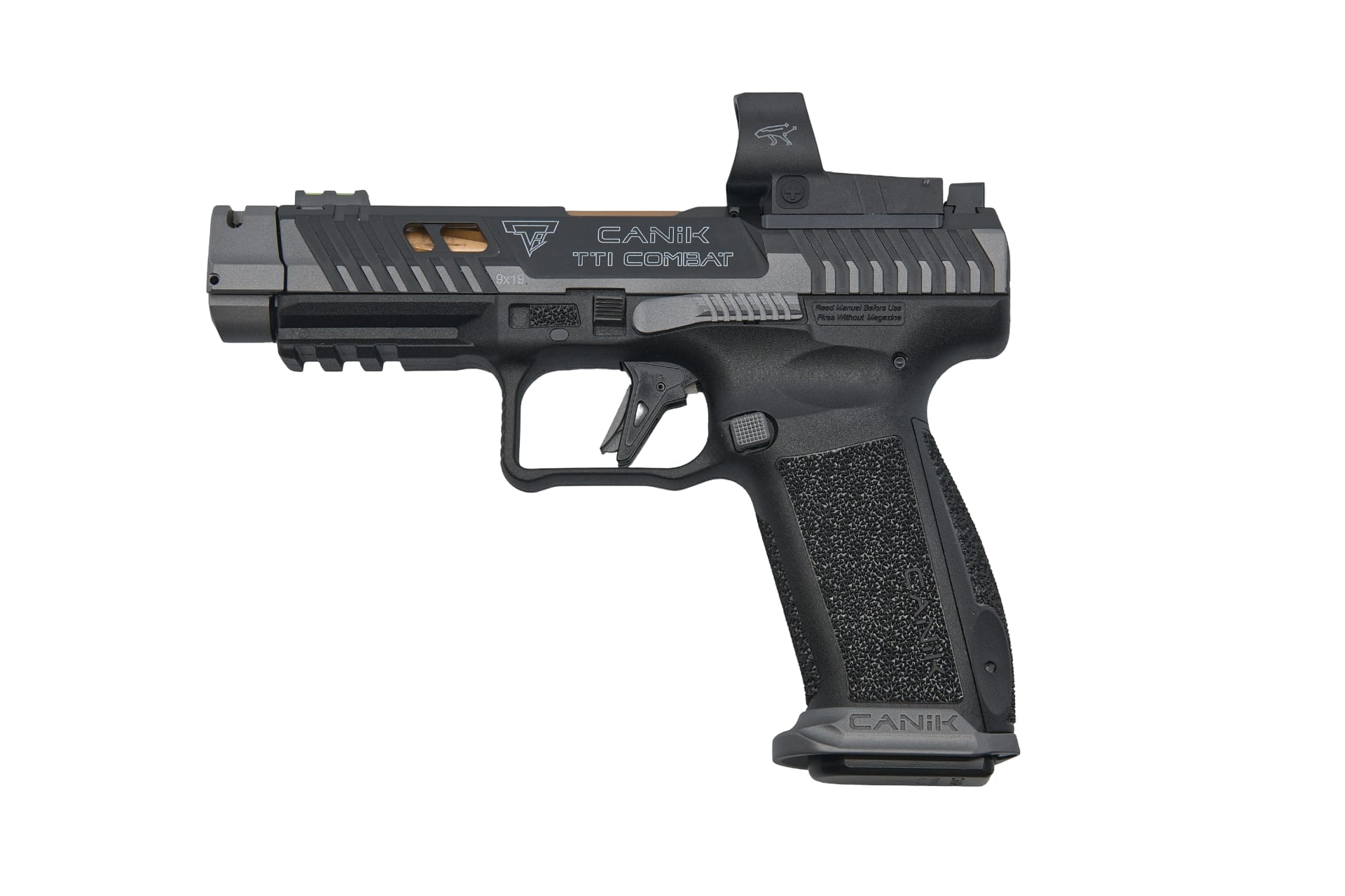 Canik TTI Combat 9mm 4.6” Ported Bronze/Smoke Cerakote Pistol 18+1 — Taran Tactical