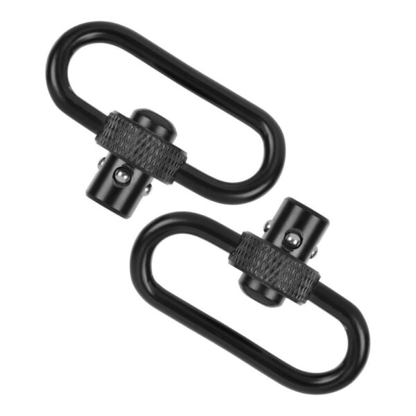 Allen Push Button QD Steel Gun Swivels 1.25″ Black 2/ct