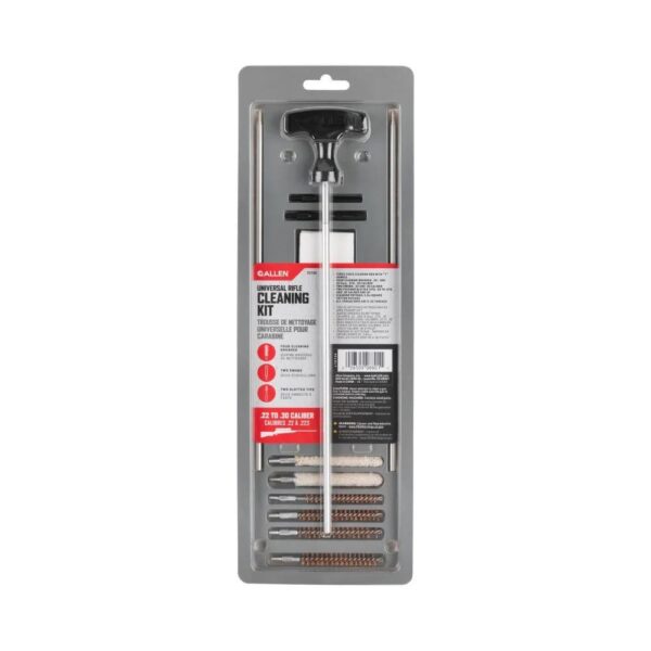 Allen Universal Rifle Cleaning Kit .22 to 30 Cal 32″ 3-Piece Rod
