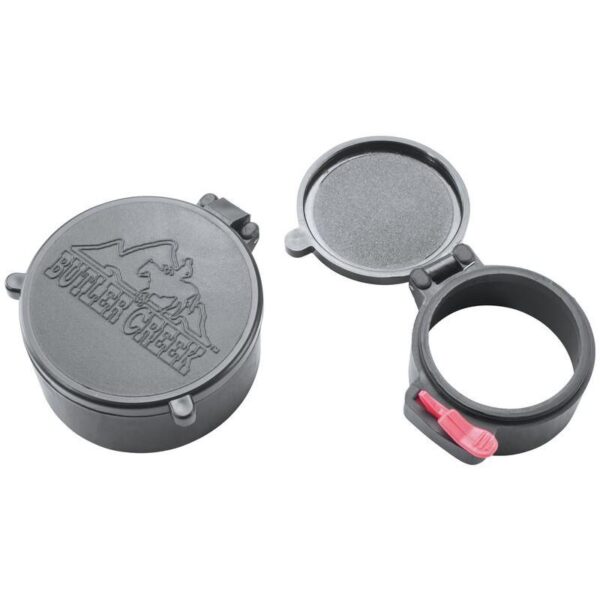 Butler Creek Element Flip-Open Scope Cap Eye Piece Size 02 – Black (Clam)