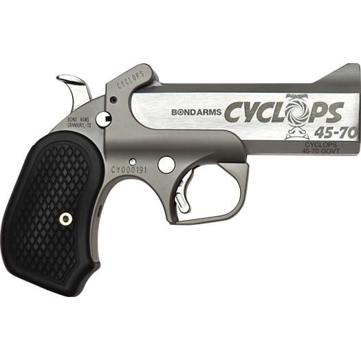 Bond Arms Cyclops .45-70 Gov’t Single Shot 4.25″ Barrel Stainless Steel with Black Grips