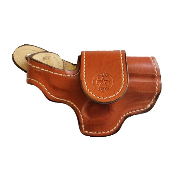 Bond Arms Leather Driving Holster RH 3.5″ Barrel Tan with White Stitching