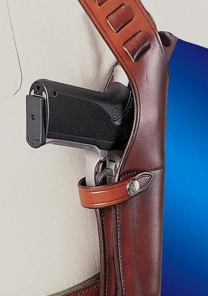 Bianchi Model X15 Vertical Shoulder Holster Sig Sauer P220 P220R Right Hand Plain Tan