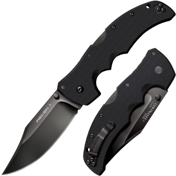 Cold Steel Recon 1 Clip Point Lockback Knife – 4″ Blade G-10 Black