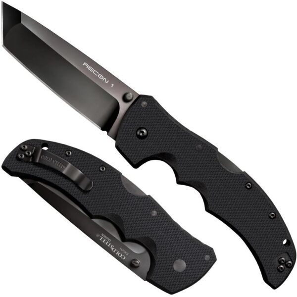 Cold Steel Recon 1 Tanto Lockback Knife – 4″ Blade G-10 Black