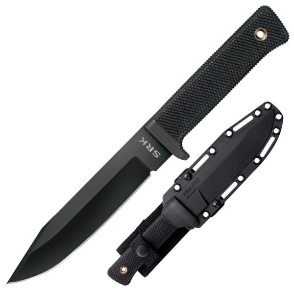 Cold Steel SRK Search Rescue Fixed Blade Tactical Knife – 6″ Blade Black SK-5)