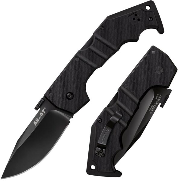 Cold Steel AK-47 Lockback Knife Black G-10 – 3-1/2″ Blade Black