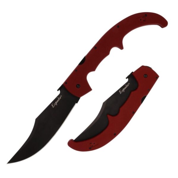 Cold Steel Espada XL Folding Knife 7-1/2″ Clip Point Blade Ruby Red