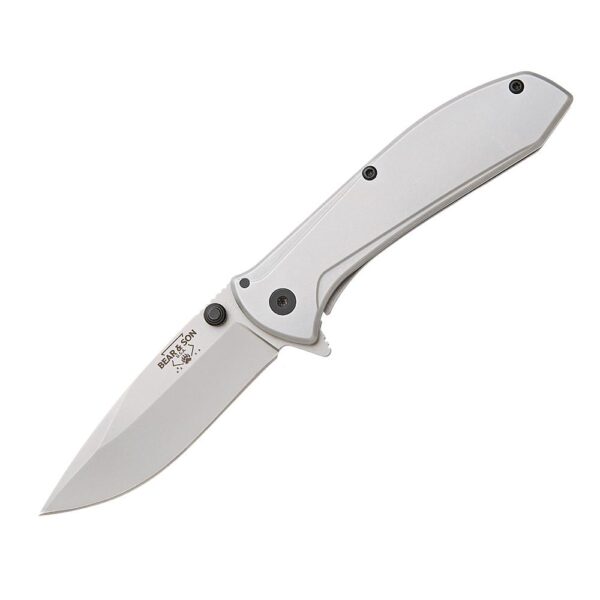 Bear & Son Framelock Assisted Opener Folding Knife 2-7/8″ Drop Point Blade Stainless Steel