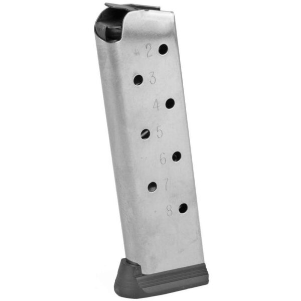 Colt 1911 Gov’t/Commander Handgun Magazine Stainless with Base Pad .45 ACP 8/rd